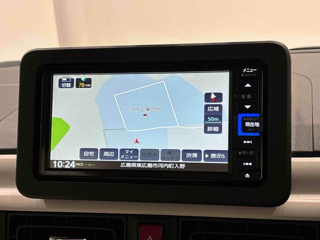 ムーヴキャンバスストライプスＧ　　純正ナビ　前後ドライブレコーダーまごころ保証１２カ月付　保証継承　ＬＥＤオートライト・フォグランプ　電動パーキングブレーキ　プッシュボタンスタート　セキュリティアラーム　バックカメラ　両側パワースライドドアウエルカムオープン機能（広島県）の中古車