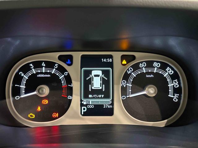 ムーヴキャンバスストライプスＧ　バックモニター対応カメラ　シートヒーターＬＥＤオートライト・フォグランプ　電動パーキングブレーキ　プッシュボタンスタート　セキュリティアラーム　バックカメラ　両側パワースライドドアウエルカムオープン機能　オート電動格納式ドアミラー（広島県）の中古車