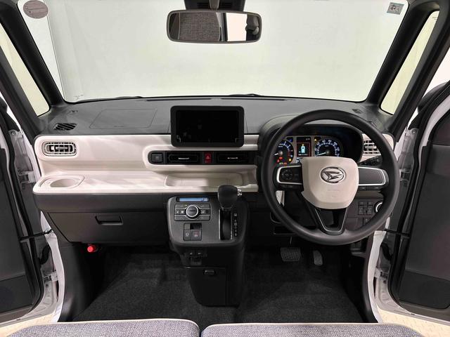 ムーヴキャンバスストライプスＧ　バックモニター対応　ホットカップホルダーＬＥＤオートライト・フォグランプ　電動パーキングブレーキ　プッシュボタンスタート　セキュリティアラーム　バックカメラ　両側パワースライドドアウエルカムオープン機能　オート電動格納式ドアミラー（広島県）の中古車