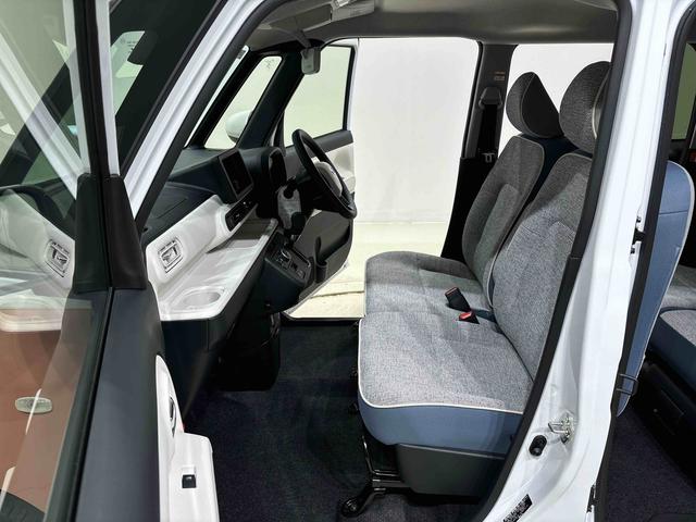 ムーヴキャンバスストライプスＧ　バックモニター対応　ホットカップホルダーＬＥＤオートライト・フォグランプ　電動パーキングブレーキ　プッシュボタンスタート　セキュリティアラーム　バックカメラ　両側パワースライドドアウエルカムオープン機能　オート電動格納式ドアミラー（広島県）の中古車