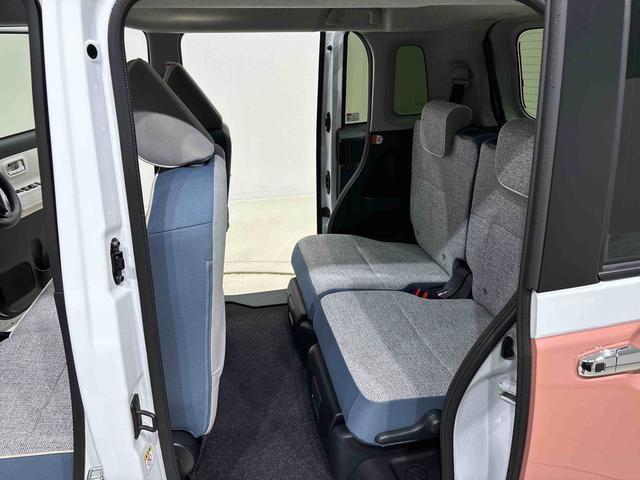 ムーヴキャンバスストライプスＧ　バックモニター対応　ホットカップホルダーＬＥＤオートライト・フォグランプ　電動パーキングブレーキ　プッシュボタンスタート　セキュリティアラーム　バックカメラ　両側パワースライドドアウエルカムオープン機能　オート電動格納式ドアミラー（広島県）の中古車