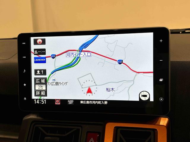 タフトGターボ パにラマモニター カーナビゲーション付きスカイフィールトップ クロムパック メッキパック シルバーアンダーガーニッシュ インテリアアクセント LEDオートライト&フォグランプ 電動パーキングブレーキ バックカメラ アルミホイール(広島県)の中古車