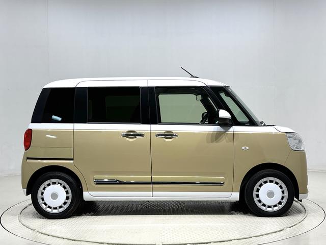 ムーヴキャンバスストライプスＧ　バックモニター　後席両側パワースライドドア運転席・助手席シートヒーター　電動パーキングブレーキ　ＬＥＤヘッドライト・フォグランプ　サイドエアバッグ　オートライト　オートエアコン　キーフリーシステム　アイドリングストップ機能（広島県）の中古車