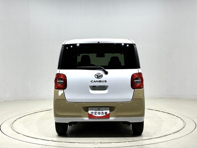 ムーヴキャンバスストライプスＧ　バックモニター　後席両側パワースライドドア運転席・助手席シートヒーター　電動パーキングブレーキ　ＬＥＤヘッドライト・フォグランプ　サイドエアバッグ　オートライト　オートエアコン　キーフリーシステム　アイドリングストップ機能（広島県）の中古車