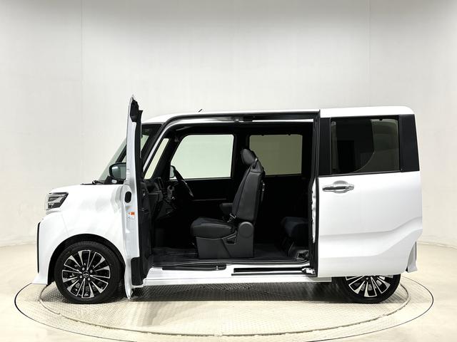 タントカスタムRS パノラマモニター対応 電動パーキングブレーキLEDオートライト パワースライドドアウェルカムオープン機能 オート電動格納式ドアミラー 助手席ロングスライド 助手席イージークローザー アルミホイール キーフリーシステム(広島県)の中古車