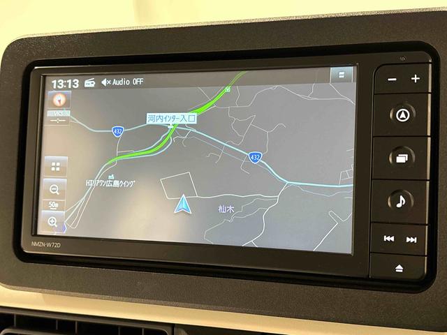 ムーヴキャンバスストライプスＧ　ナビ　ＥＴＣＬＥＤオートライト・フォグランプ　電動パーキングブレーキ　プッシュボタンスタート　セキュリティアラーム　バックカメラ　両側パワースライドドアウエルカムオープン機能　オート電動格納式ドアミラー（広島県）の中古車