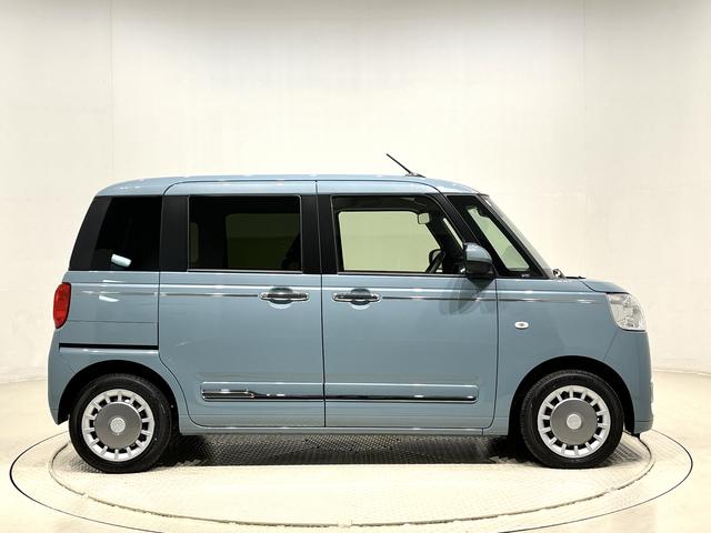 ムーヴキャンバスセオリーＧ　シートヒーター　バックモニター対応カメラＬＥＤオートライト・フォグランプ　電動パーキングブレーキ　プッシュボタンスタート　セキュリティアラーム　バックカメラ　両側パワースライドドアウエルカムオープン機能　オート電動格納式ドアミラー（広島県）の中古車