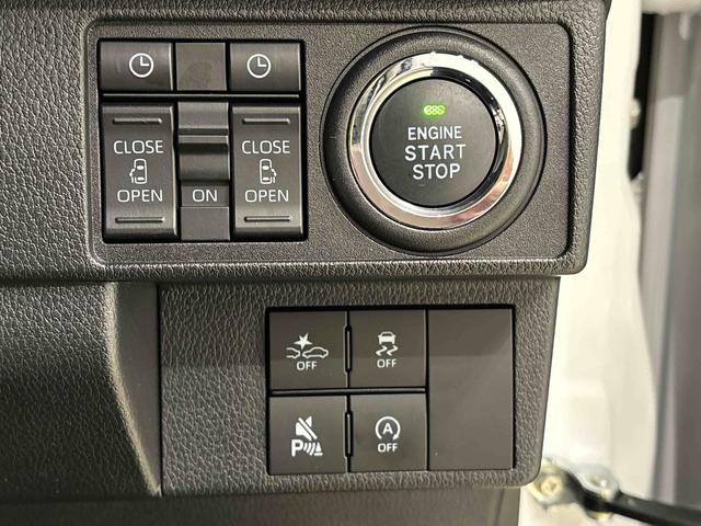 ムーヴキャンバスストライプスＧターボ　バックモニター　電動パーキングブレーキＬＥＤオートライト・フォグランプ　電動パーキングブレーキ　プッシュボタンスタート　セキュリティアラーム　バックカメラ　両側パワースライドドアウエルカムオープン機能　オート電動格納式ドアミラー（広島県）の中古車