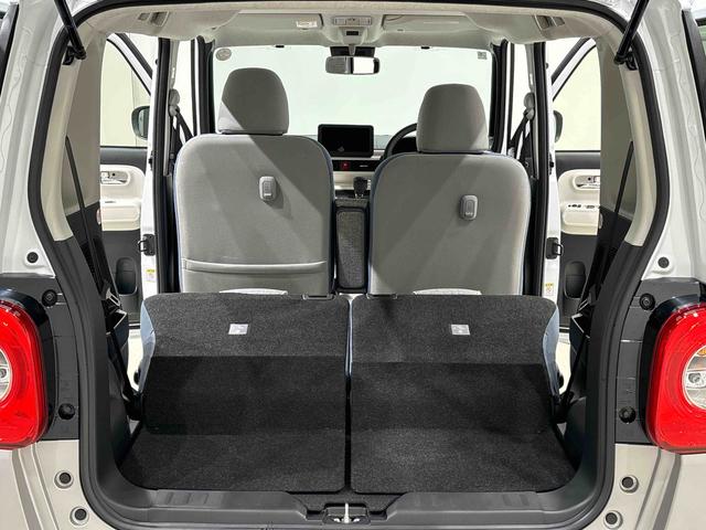 ムーヴキャンバスストライプスＧターボ　バックモニター　電動パーキングブレーキＬＥＤオートライト・フォグランプ　電動パーキングブレーキ　プッシュボタンスタート　セキュリティアラーム　バックカメラ　両側パワースライドドアウエルカムオープン機能　オート電動格納式ドアミラー（広島県）の中古車