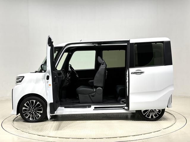 タントカスタムRS パノラマモニターLEDオートライト パワースライドドアウェルカムオープン機能 電動パーキングブレーキ 運転席助手席シートヒーター アルミホイール キーフリーシステム オート電動格納式ドアミラー(広島県)の中古車