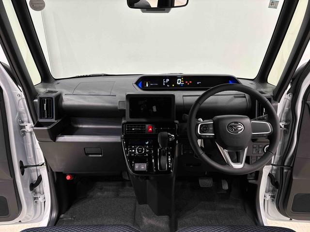 タントカスタムRS パノラマモニターLEDオートライト パワースライドドアウェルカムオープン機能 電動パーキングブレーキ 運転席助手席シートヒーター アルミホイール キーフリーシステム オート電動格納式ドアミラー(広島県)の中古車