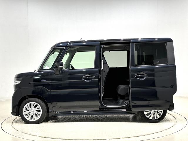 スペーシアカスタムハイブリッドＧＳ　ナビゲーション　ＥＴＣ車載器ＬＥＤオートライト・フォグランプ　電動パーキングブレーキ　プッシュボタンスタート　シートヒーター　アルミホイール（広島県）の中古車