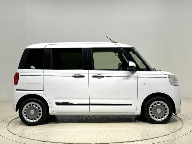 ムーヴキャンバスセオリーＧターボ　シートヒーター　バックモニター対応カメラＬＥＤオートライト・フォグランプ　電動パーキングブレーキ　プッシュボタンスタート　セキュリティアラーム　バックカメラ　両側パワースライドドアウエルカムオープン機能　オート電動格納式ドアミラー（広島県）の中古車