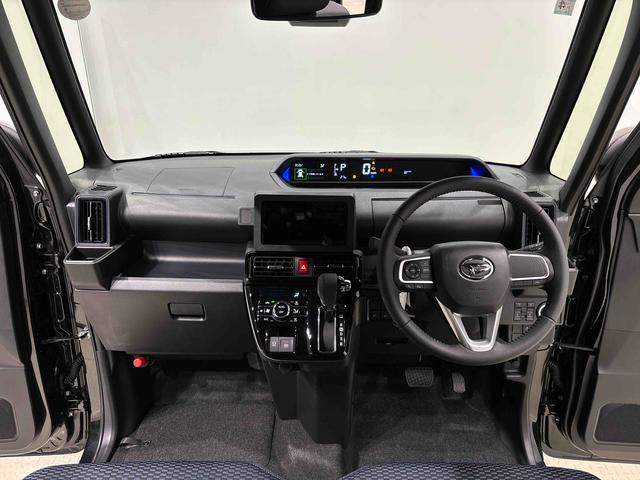 タントカスタムＲＳ　バックモニター対応カメラＬＥＤオートライト　パワースライドドアウェルカムオープン機能　電動パーキングブレーキ　運転席助手席シートヒーター　アルミホイール　キーフリーシステム　　オート電動格納式ドアミラー（広島県）の中古車