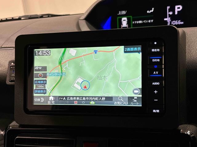 タントカスタムＸ　７インチナビ　ＥＴＣ　ドライブレコーダー付全周囲カメラ側電動スライドドア　前席シートヒーター　オーディオ操作用ステアリングスイッチ　ＬＥＤヘッドライト　ＬＥＤフォグランプ　プッシュボタンスタート　１４インチアルミホイール　純正カーペットマット（広島県）の中古車