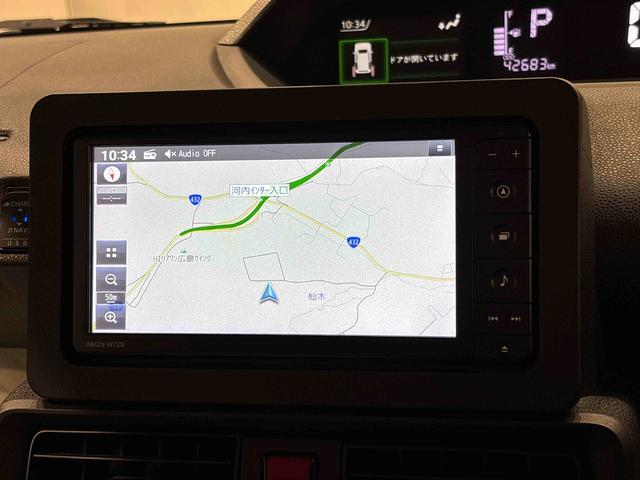 タントＸ　　純正ナビ　前後ドラレコ　ＥＴＣ　両側パワースライドドアまごころ保証１２カ月（走行距離無制限）　ＬＥＤオートライト　パワースライドドアウェルカムオープン機能　電動パーキングブレーキ　　オート電動格納式ドアミラー（広島県）の中古車