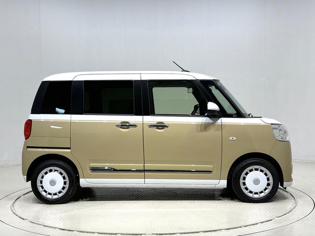 ムーヴキャンバスストライプスGターボLEDオートライト・フォグランプ 電動パーキングブレーキ プッシュボタンスタート セキュリティアラーム バックカメラ 両側パワースライドドアウエルカムオープン機能 オート電動格納式ドアミラー(広島県)の中古車