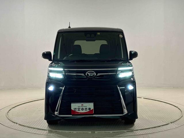 タントカスタムＲＳ　カーナビ　バックモニター　キーフリーシステムＬＥＤヘッドライト・フォグランプ　サイドエアバッグ　電動パーキングブレーキ　後席両側パワースライドドア　運転席・助手席シートヒーター　オートライト　オートエアコン　プッシュボタンスタート（広島県）の中古車