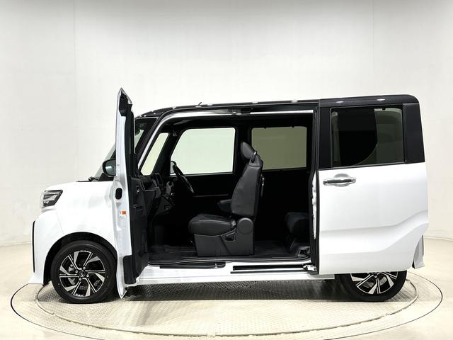 タントカスタムＸ　両側電動スライドドア　バックカメラ付前席シートヒーター　オートホールド機能付き電動パーキングブレーキ　ＬＥＤヘッドライト　ＬＥＤフォグランプ　オートライト　オートハイビーム　オーディオ操作用ステアリングスイッチ　ＳＲＳサイドエアバッグ（広島県）の中古車