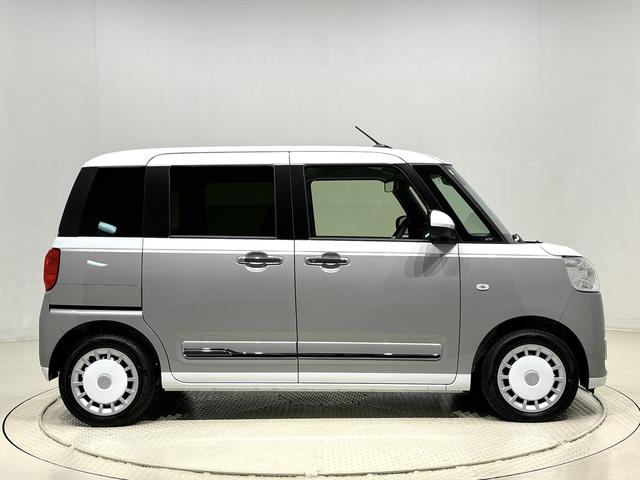 ムーヴキャンバスストライプスＧ　バックモニター対応カメラ　シートヒーターＬＥＤオートライト・フォグランプ　電動パーキングブレーキ　プッシュボタンスタート　セキュリティアラーム　バックカメラ　両側パワースライドドアウエルカムオープン機能　オート電動格納式ドアミラー（広島県）の中古車