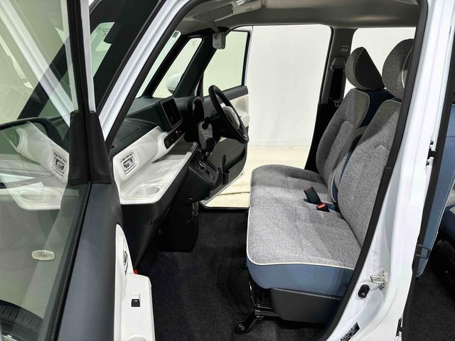 ムーヴキャンバスストライプスＧ　バックモニター対応カメラ　シートヒーターＬＥＤオートライト・フォグランプ　電動パーキングブレーキ　プッシュボタンスタート　セキュリティアラーム　バックカメラ　両側パワースライドドアウエルカムオープン機能　オート電動格納式ドアミラー（広島県）の中古車