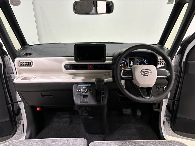 ムーヴキャンバスストライプスＧ　バックモニター対応　電動パーキングブレーキＬＥＤオートライト・フォグランプ　電動パーキングブレーキ　プッシュボタンスタート　セキュリティアラーム　バックカメラ　両側パワースライドドアウエルカムオープン機能　オート電動格納式ドアミラー（広島県）の中古車