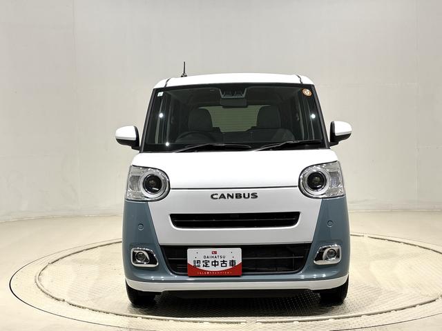 ムーヴキャンバスストライプスＧターボ　ナビゲーション　ＥＴＣ　バックカメラ電動パーキングブレーキ　後席両側パワースライドドア　運転席・助手席シートヒーター　ＬＥＤヘッドライト・フォグランプ　オートライト　サイドエアバッグ　アイドリングストップ機能（広島県）の中古車