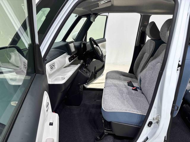 ムーヴキャンバスストライプスＧターボ　ナビゲーション　ＥＴＣ　バックカメラ電動パーキングブレーキ　後席両側パワースライドドア　運転席・助手席シートヒーター　ＬＥＤヘッドライト・フォグランプ　オートライト　サイドエアバッグ　アイドリングストップ機能（広島県）の中古車