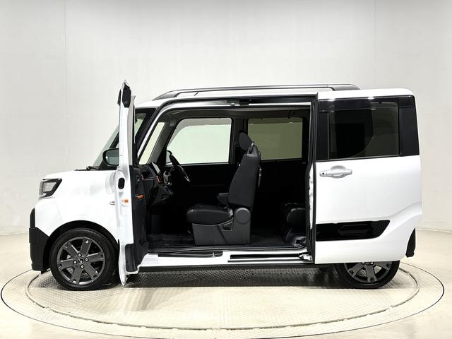 タントファンクロスターボ カーナビ バックカメラ付きLEDオートライト パワースライドドアウェルカムオープン機能 電動格納式ドアミラー 助手席ロングスライド 助手席イージークローザー セキュリティアラーム キーフリーシステム(広島県)の中古車