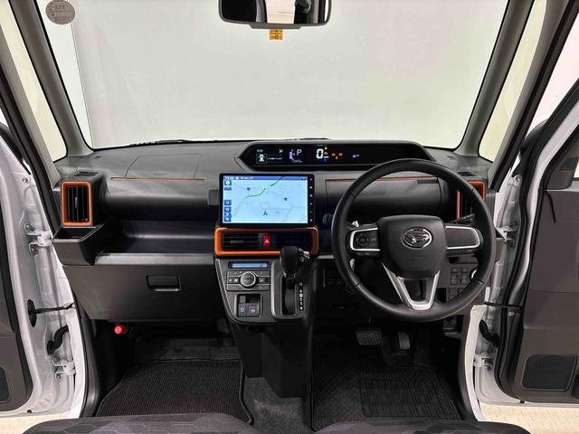 タントファンクロスターボ カーナビ バックカメラ付きLEDオートライト パワースライドドアウェルカムオープン機能 電動格納式ドアミラー 助手席ロングスライド 助手席イージークローザー セキュリティアラーム キーフリーシステム(広島県)の中古車