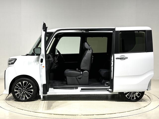 タントカスタムＲＳ　バックモニター　電動パーキングブレーキＬＥＤヘッドライト・フォグランプ　後席両側パワースライドドア　運転席・助手席シートヒーター　オートライト　サイドエアバッグ　オートエアコン　キーフリーシステム　純正１５インチアルミホイール（広島県）の中古車