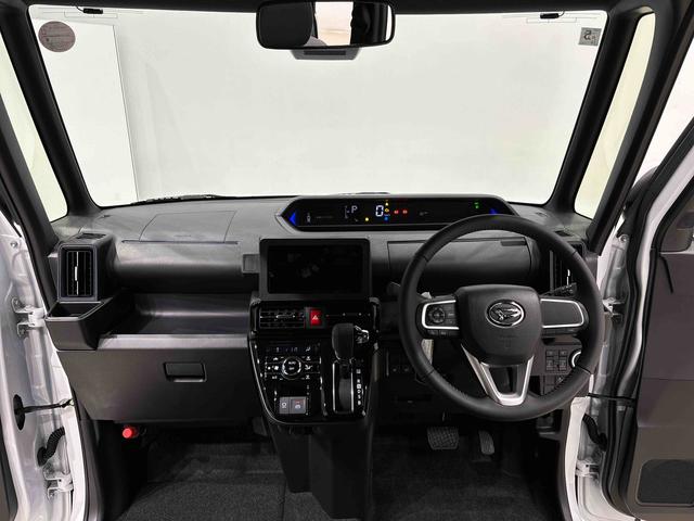 タントカスタムＲＳ　バックモニター　電動パーキングブレーキＬＥＤヘッドライト・フォグランプ　後席両側パワースライドドア　運転席・助手席シートヒーター　オートライト　サイドエアバッグ　オートエアコン　キーフリーシステム　純正１５インチアルミホイール（広島県）の中古車