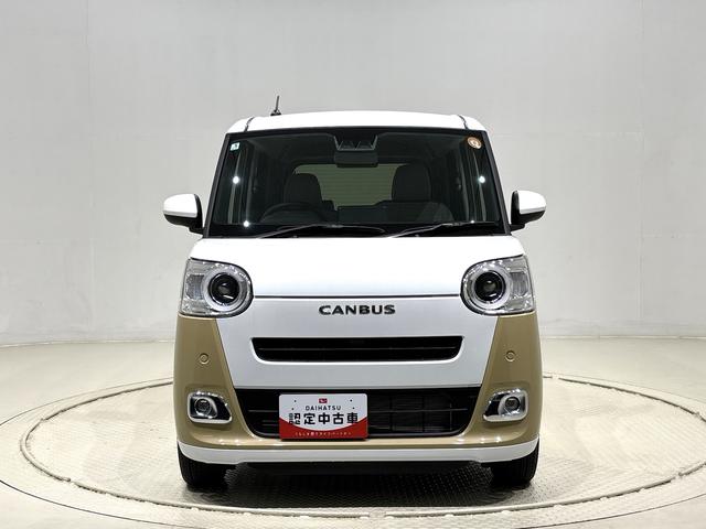 ムーヴキャンバスストライプスＧＲ７年式／メーカー保証（保証継承付）／延長保証追加／ＬＥＤオートライト・フォグランプ／電動パーキングブレーキ／プッシュボタンスタート／バックカメラ（広島県）の中古車