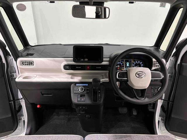 ムーヴキャンバスストライプスＧ　バックモニター対応　電動パーキングブレーキＬＥＤオートライト・フォグランプ　電動パーキングブレーキ　プッシュボタンスタート　セキュリティアラーム　バックカメラ　両側パワースライドドアウエルカムオープン機能　オート電動格納式ドアミラー（広島県）の中古車