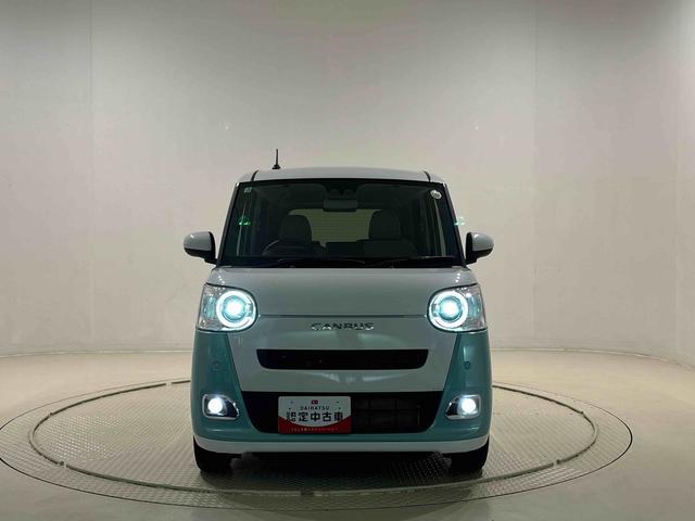 ムーヴキャンバスストライプスＧ　バックモニター対応　電動パーキングブレーキＬＥＤオートライト・フォグランプ　電動パーキングブレーキ　プッシュボタンスタート　セキュリティアラーム　バックカメラ　両側パワースライドドアウエルカムオープン機能　オート電動格納式ドアミラー（広島県）の中古車