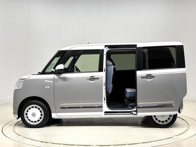 ムーヴキャンバスストライプスＧ　両側電動スライドドア　衝突回避支援システムＬＥＤオートライト・フォグランプ　電動パーキングブレーキ　プッシュボタンスタート　セキュリティアラーム　バックカメラ　両側パワースライドドアウエルカムオープン機能　オート電動格納式ドアミラー（広島県）の中古車