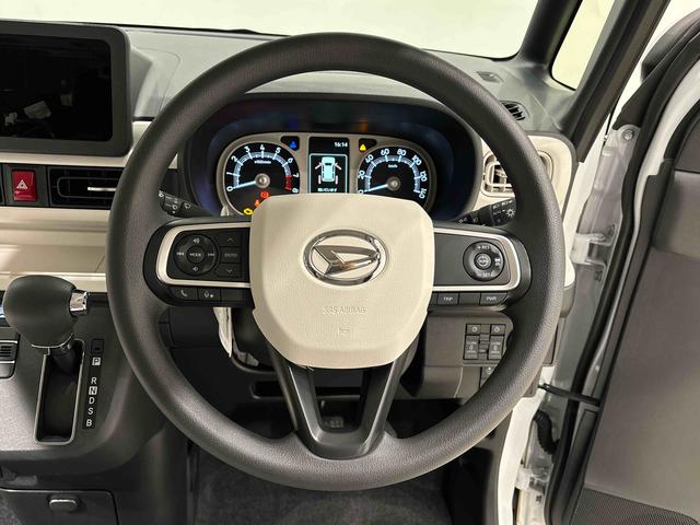 ムーヴキャンバスストライプスＧターボＬＥＤオートライト・フォグランプ　電動パーキングブレーキ　プッシュボタンスタート　セキュリティアラーム　バックカメラ　両側パワースライドドアウエルカムオープン機能　オート電動格納式ドアミラー（広島県）の中古車