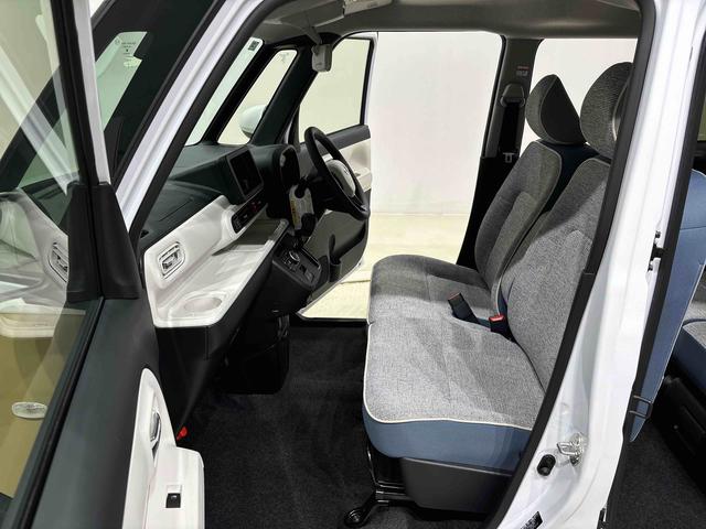 ムーヴキャンバスストライプスＧターボＬＥＤオートライト・フォグランプ　電動パーキングブレーキ　プッシュボタンスタート　セキュリティアラーム　バックカメラ　両側パワースライドドアウエルカムオープン機能　オート電動格納式ドアミラー（広島県）の中古車