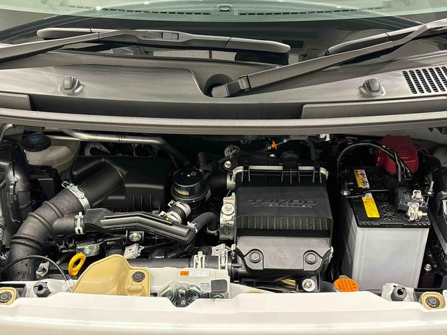 ムーヴキャンバスストライプスＧターボＬＥＤオートライト・フォグランプ　電動パーキングブレーキ　プッシュボタンスタート　セキュリティアラーム　バックカメラ　両側パワースライドドアウエルカムオープン機能　オート電動格納式ドアミラー（広島県）の中古車