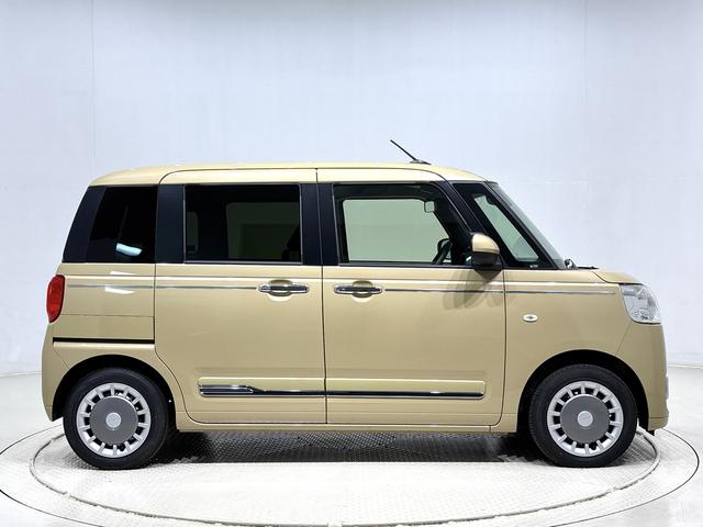 ムーヴキャンバスセオリーＧ　バックモニター対応　電動パーキングブレーキＬＥＤオートライト・フォグランプ　電動パーキングブレーキ　プッシュボタンスタート　セキュリティアラーム　バックカメラ　両側パワースライドドアウエルカムオープン機能　オート電動格納式ドアミラー（広島県）の中古車