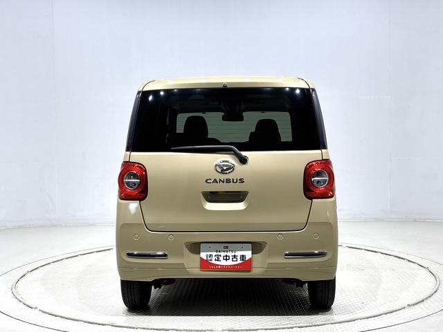 ムーヴキャンバスセオリーＧ　バックモニター対応　電動パーキングブレーキＬＥＤオートライト・フォグランプ　電動パーキングブレーキ　プッシュボタンスタート　セキュリティアラーム　バックカメラ　両側パワースライドドアウエルカムオープン機能　オート電動格納式ドアミラー（広島県）の中古車