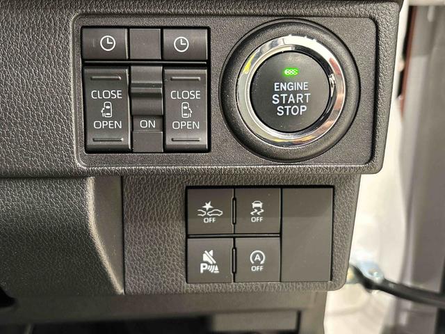 ムーヴキャンバスストライプスＧ　バックモニター対応　電動パーキングブレーキＬＥＤオートライト・フォグランプ　電動パーキングブレーキ　プッシュボタンスタート　セキュリティアラーム　バックカメラ　両側パワースライドドアウエルカムオープン機能　オート電動格納式ドアミラー（広島県）の中古車