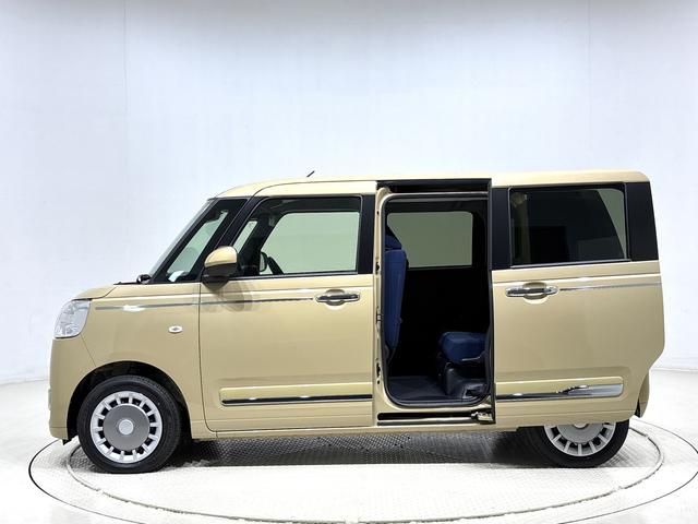 ムーヴキャンバスセオリーGLEDオートライト・フォグランプ 電動パーキングブレーキ プッシュボタンスタート セキュリティアラーム バックカメラ 両側パワースライドドアウエルカムオープン機能 オート電動格納式ドアミラー(広島県)の中古車