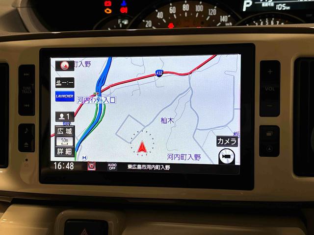 ムーヴキャンバスＧメイクアップＶＳ　ＳＡIII　ナビ　ドライブレコーダーＬＥＤヘッドランプ・フォグランプ　置き楽ボックス　オートライト　プッシュボタンスタート　セキュリティアラーム　パノラマモニター対応カメラ　両側パワースライドドア（広島県）の中古車