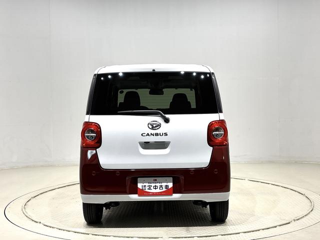 ムーヴキャンバスストライプスＧＬＥＤオートライト・フォグランプ　電動パーキングブレーキ　プッシュボタンスタート　セキュリティアラーム　バックカメラ　両側パワースライドドアウエルカムオープン機能　オート電動格納式ドアミラー（広島県）の中古車