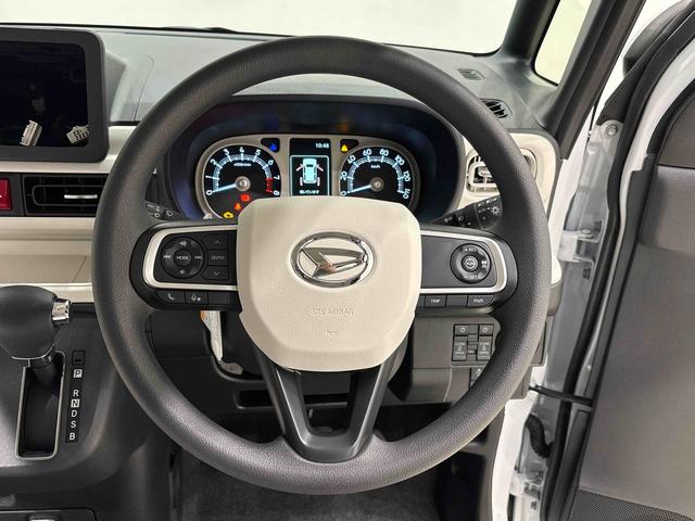 ムーヴキャンバスストライプスＧターボ　２トーンカラー　バックカメラ付ＬＥＤオートライト・フォグランプ　電動パーキングブレーキ　プッシュボタンスタート　セキュリティアラーム　バックカメラ　両側パワースライドドアウエルカムオープン機能　オート電動格納式ドアミラー（広島県）の中古車