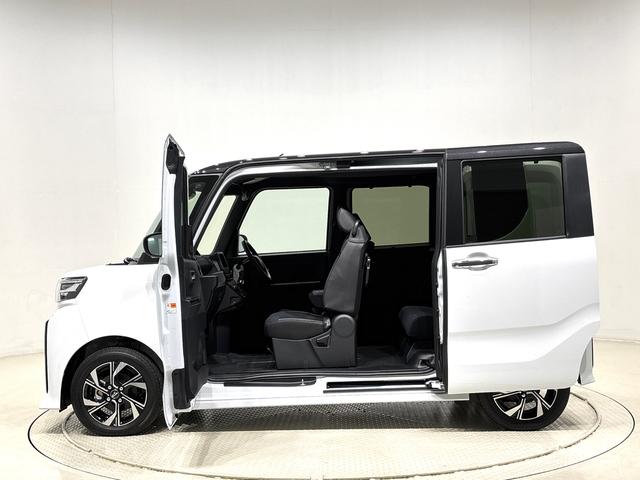 タントカスタムＸ　バックモニター　後席両側パワースライドドア電動パーキングブレーキ　運転席・助手席シートヒーター　オートエアコン　サイドエアバッグ　オートライト　ＬＥＤヘッドライト・フォグランプ　セキュリティーアラーム　キーフリーシステム　純正アルミホイール（広島県）の中古車