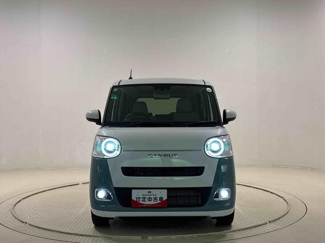 ムーヴキャンバスストライプスＧターボ　後席両側パワースライドドア　キーフリーバックモニター　ＬＥＤヘッドライト・フォグランプ　電動パーキングブレーキ　運転席・助手席シートヒーター　オートライト　サイドエアバッグ　セキュリティーアラーム　アイドリングストップ機能（広島県）の中古車
