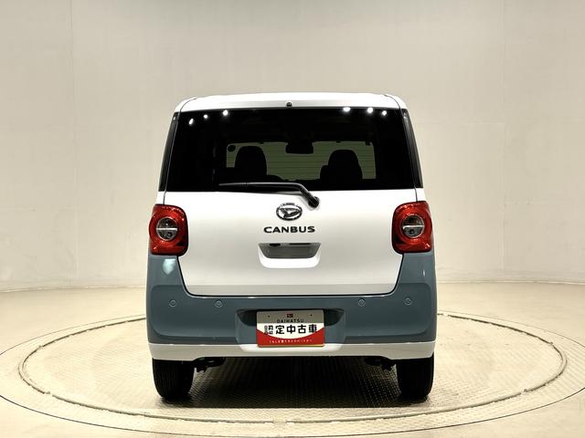 ムーヴキャンバスストライプスＧ　バックモニター　両側シートヒーターＬＥＤオートライト・フォグランプ　電動パーキングブレーキ　プッシュボタンスタート　セキュリティアラーム　バックカメラ　両側パワースライドドアウエルカムオープン機能　オート電動格納式ドアミラー（広島県）の中古車