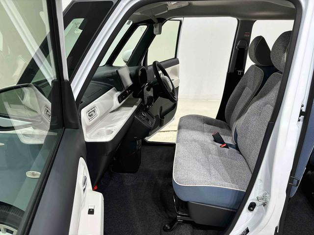 ムーヴキャンバスストライプスＧ　バックモニター　両側シートヒーターＬＥＤオートライト・フォグランプ　電動パーキングブレーキ　プッシュボタンスタート　セキュリティアラーム　バックカメラ　両側パワースライドドアウエルカムオープン機能　オート電動格納式ドアミラー（広島県）の中古車